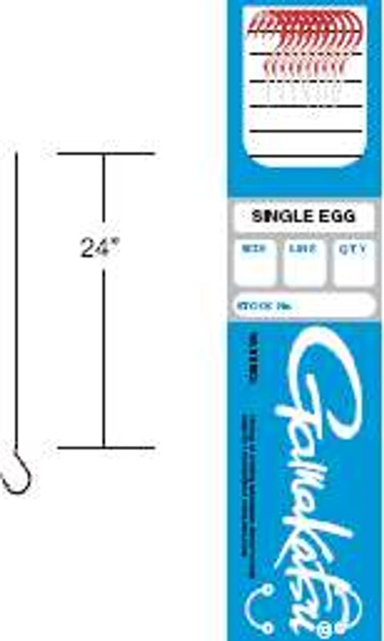 Gamakatsu Single Egg Hooks Snelled Barb On Shank - Image 3