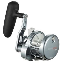 Maxel Ocean Max Single Speed Lever Drag Jig Reels - Gunsmoke/Silver