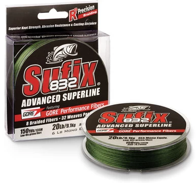 Sufix 832 Advanced Superline Lo-Vis Green 150 Yds